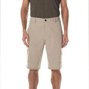 NEW IRON CO 4-Way Stretch Hybrid Cargo 11 Inseam Short Washed Stone 38
